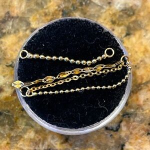 14k solid yellow gold BVLA piercing chains